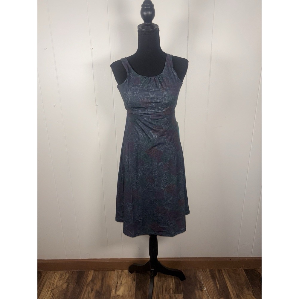 prAna Women's Skypath athletic Dress IN DEEP PINE DOTTY Xs‎ NWT